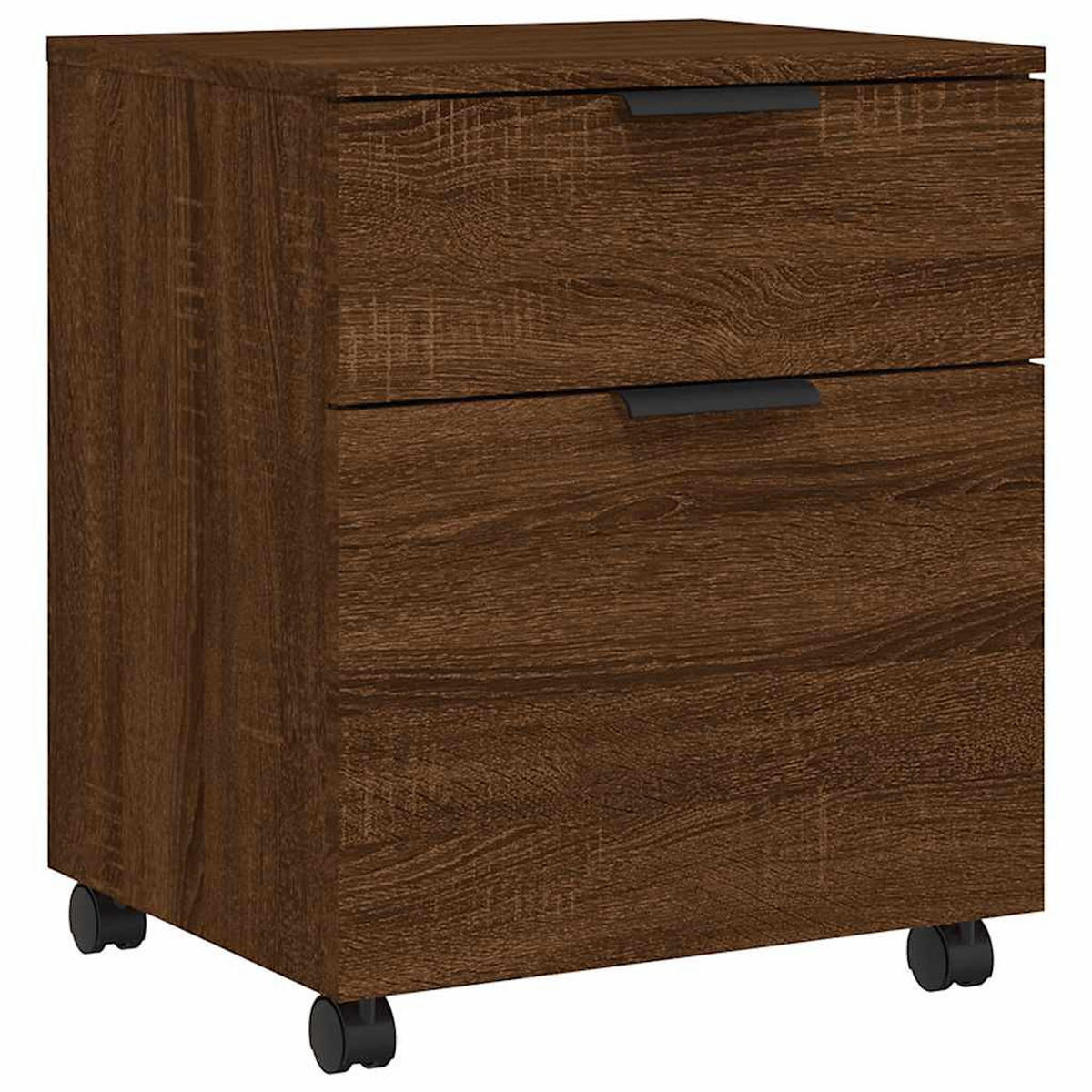 ROLLCONTAINER Mosab rollbar Braun Eichen-Optik 45x38x54 cm - Eichefarben, Holz (45/54/38cm) - DELUKE