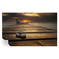 FOTOTAPETE 416x254 cm - Sonnenuntergang - Braun, Textil (416/254cm) - Wallfluent