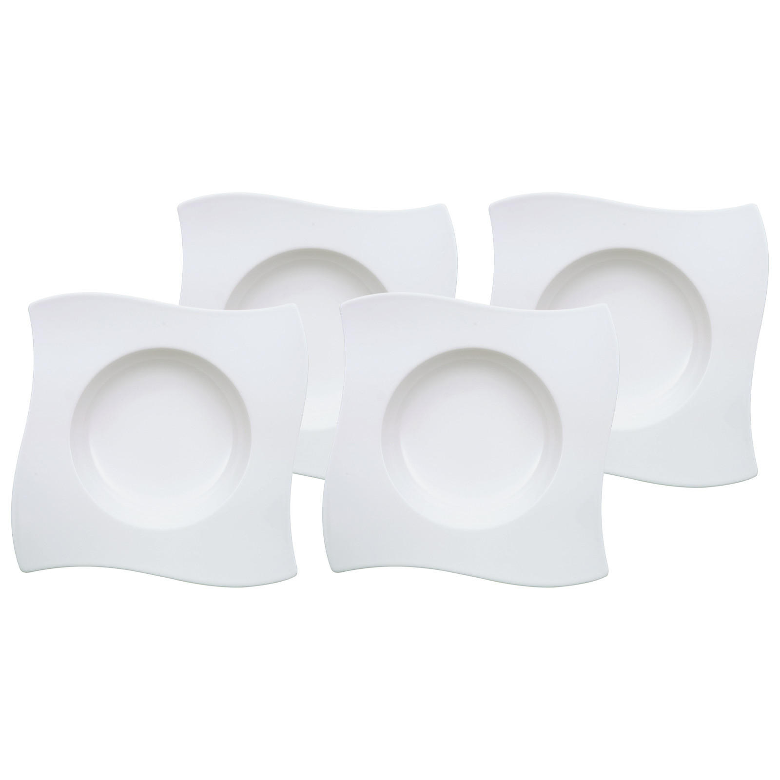 SUPPENTELLER NewWave weiß ø 24 cm 4er Set - Weiß, Keramik (24cm) - Villeroy & Boch