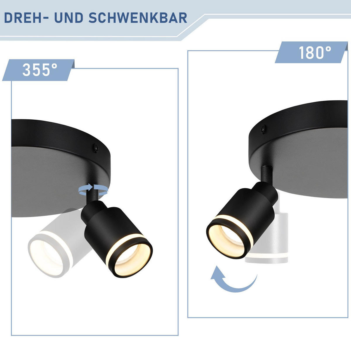 STRAHLER Lübeck 2-flammig 20/20/15.7 cm - Schwarz, Metall (20/20/15.7cm) - Nettlife