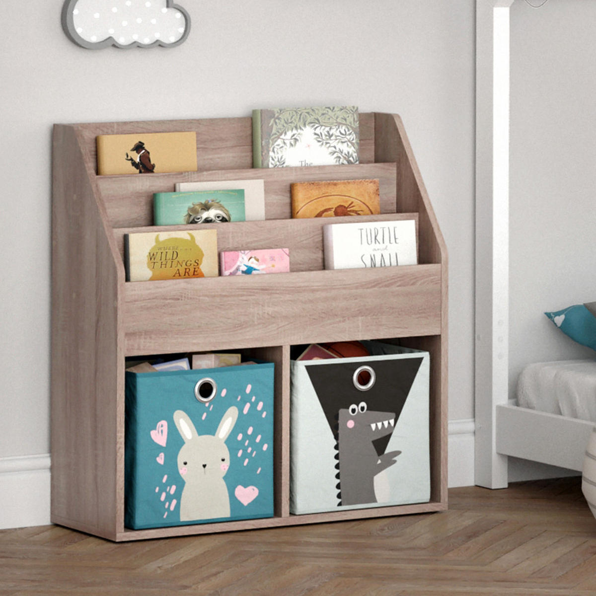 BÜCHERREGAL Luigi Sonoma 72 x 79 cm - Sonoma Eiche, Holzwerkstoff (72/79/30.7cm) - Vicco