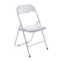 BESUCHERSTUHL Lederlook weiß/weiß - Weiß, Textil/Metall (45/78/45cm) - CLP