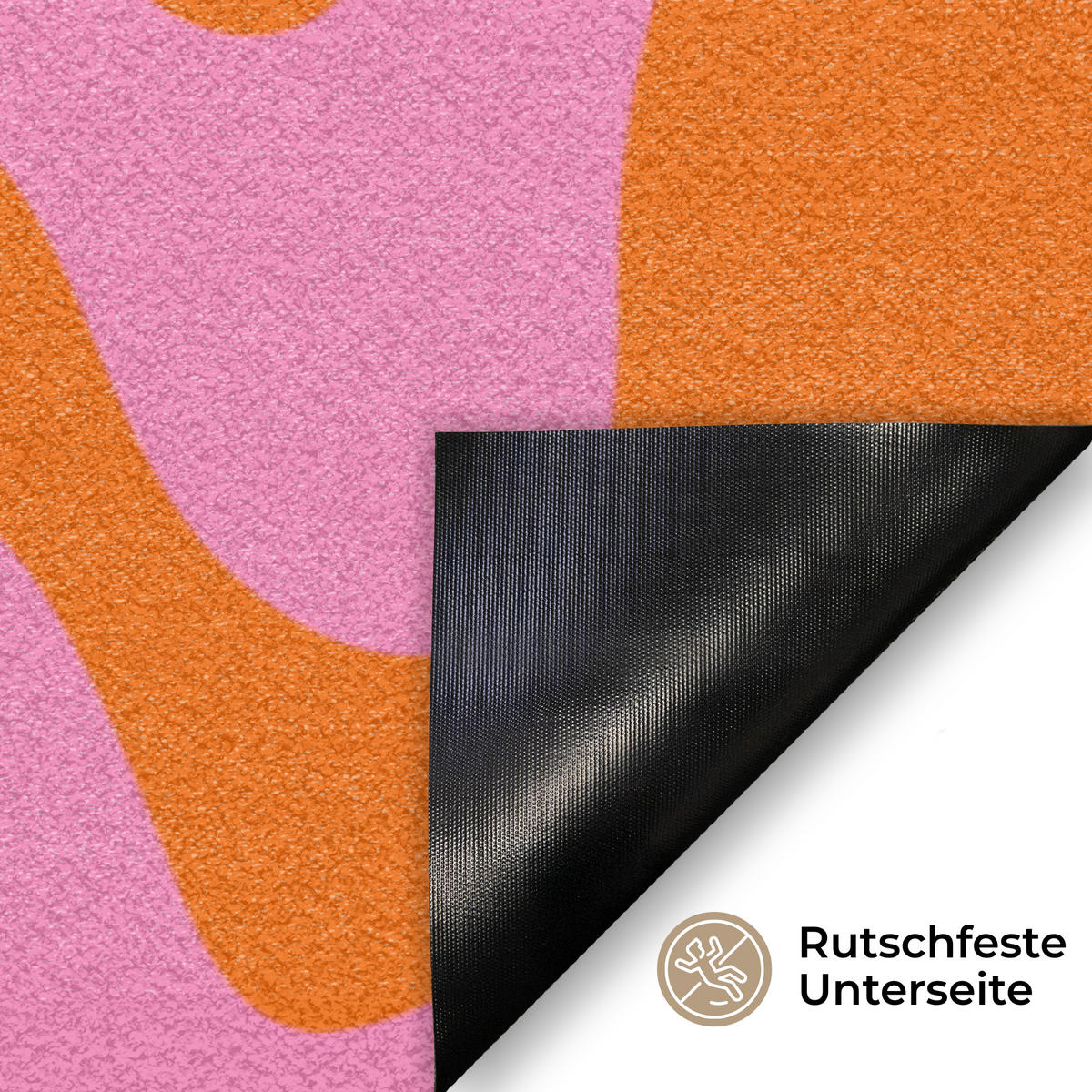 ROHOŽKA Vzor - růžová - oranžová - abstraktní - moderní 90x60 cm - růžová, plast/umělá hmota (90/0.4cm) - MuchoWow