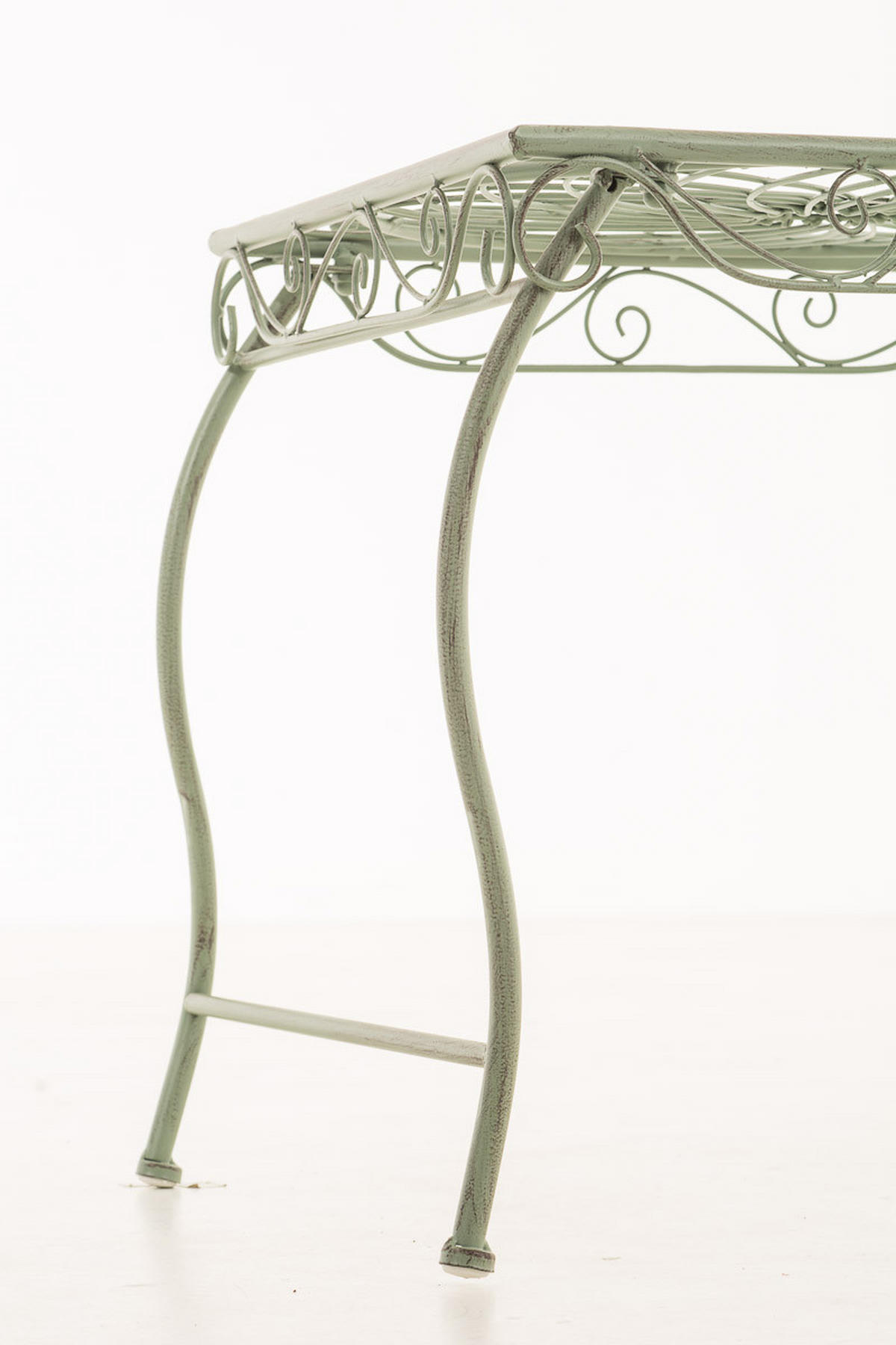 GARTENTISCH eckig 49/45/46 cm Metall Antik-Grün - Grün, Metall (45/49/46cm) - CLP