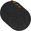 SITZKISSEN mit Antirutschnoppen 4er-Set - Dunkelgrau, Textil (35cm) - Miqio Design