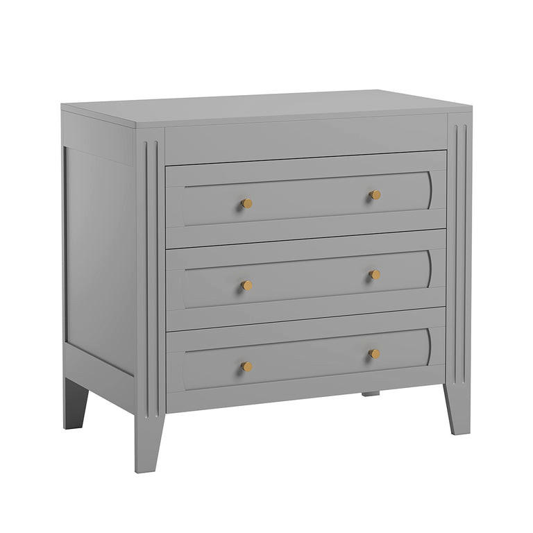 DJEČJA KOMODA Sivi - siva, drvni materijal (100/92/55cm) - Petits-meubles