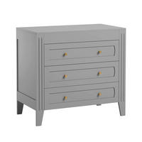 DETSKÁ KOMODA Sivá - sivá, kompozitné drevo (100/92/55cm) - Petits-meubles