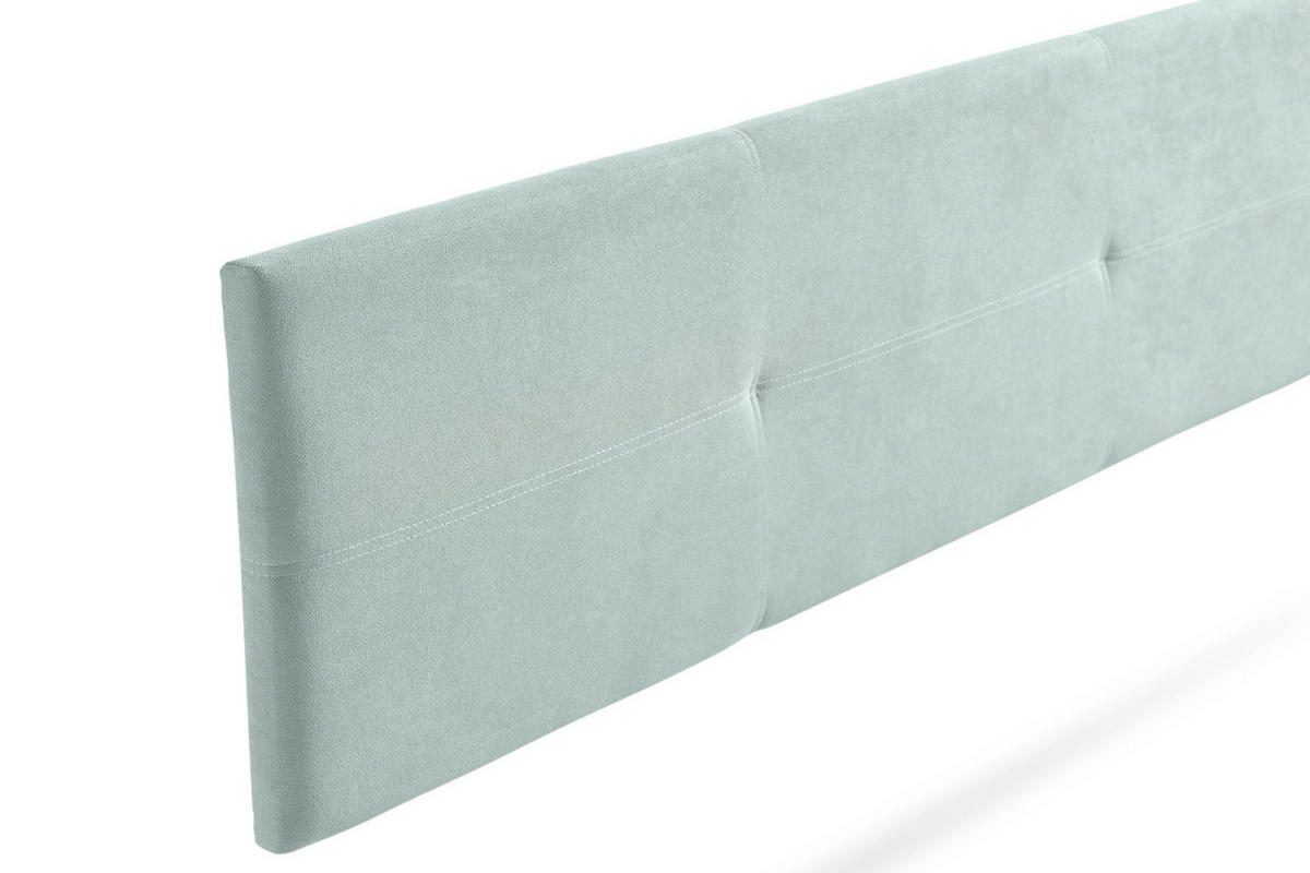 KOPFTEIL gepolstert ALMA Aqualine 170x50x5 cm - Wassergrün - Moonia - Pastellgrün, Holz (170/5/50cm)