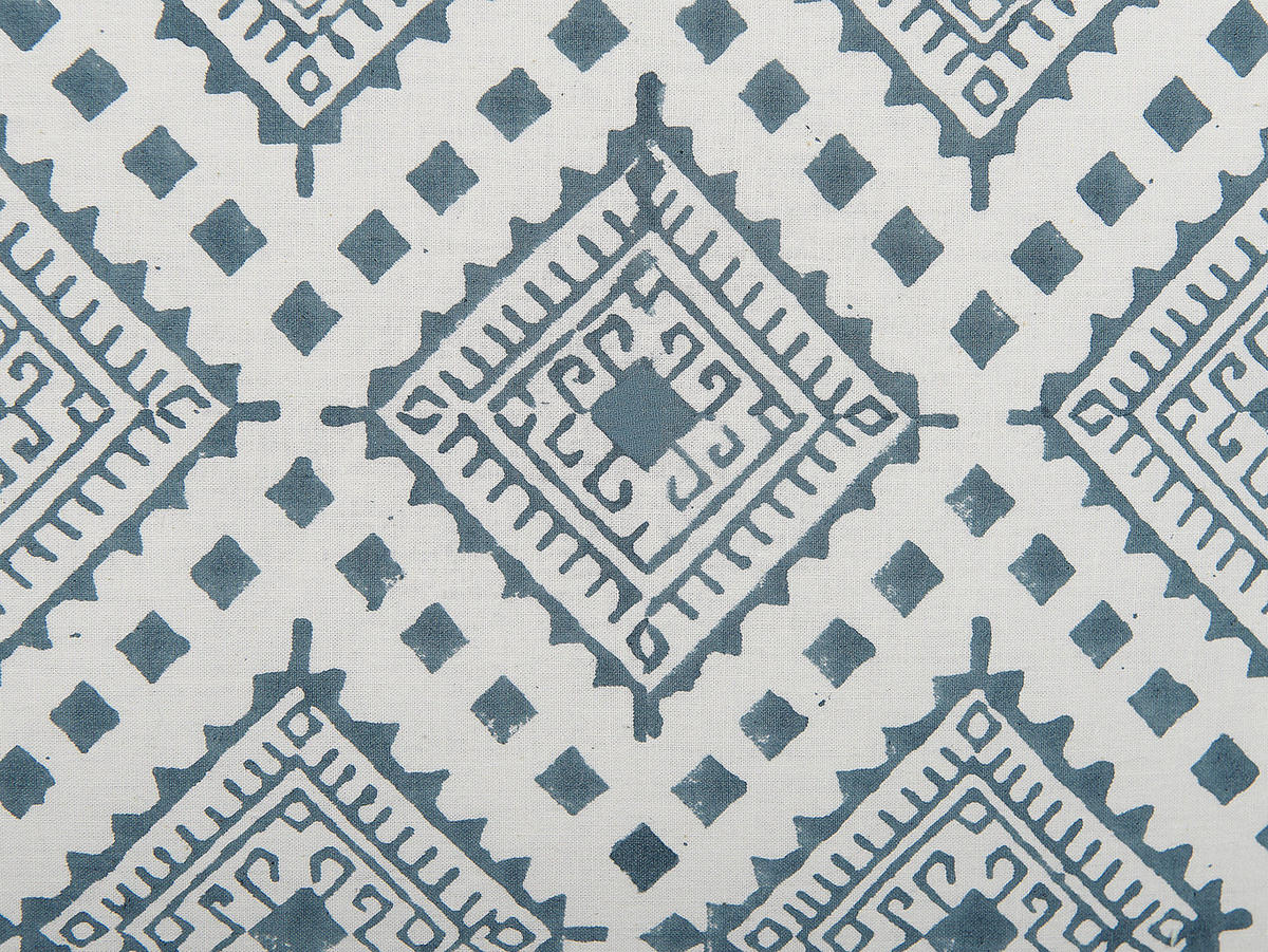 DEKOKISSEN Dunkelblau 45/45 cm Cordata - Dunkelblau, Naturmaterialien/Textil (45/45cm) - Beliani