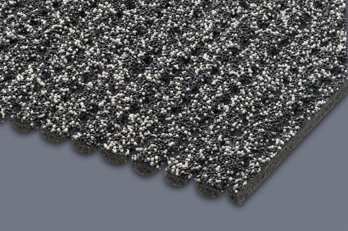 SICHERHEITSMATTE SafeStep PRO Salz-Pfeffer 1,20 x 1,00 Meter - Schwarz, Kunststoff (120/100cm) - Melius Vivere