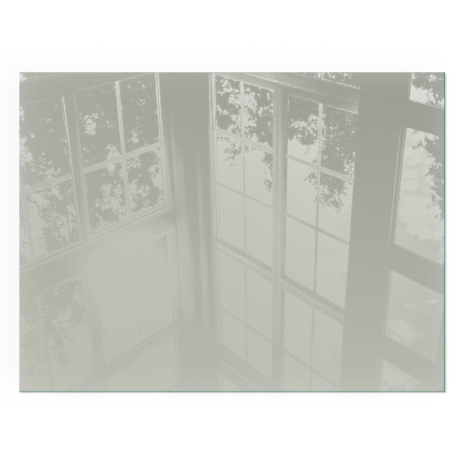 GLASPLATTE für Kamin 80x60 cm - Grün, Glas (80/60/0.4cm) - TULUP