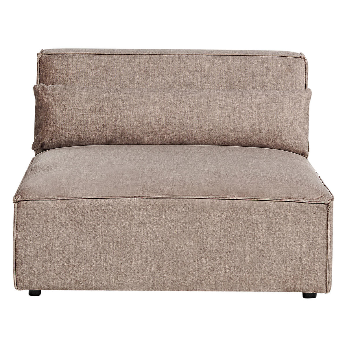 2-SITZER-SOFA hellbraun ohne Armlehnen Hellnar - Braun, Textil (204/70/126cm) - Beliani