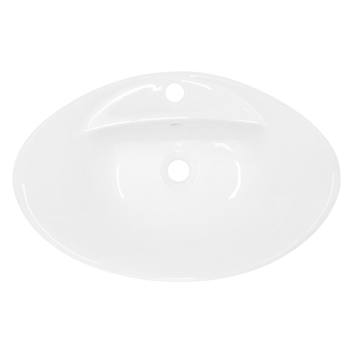 WASCHBECKEN - Weiß, Keramik (39.5/20.5/59cm) - ML-DESIGN
