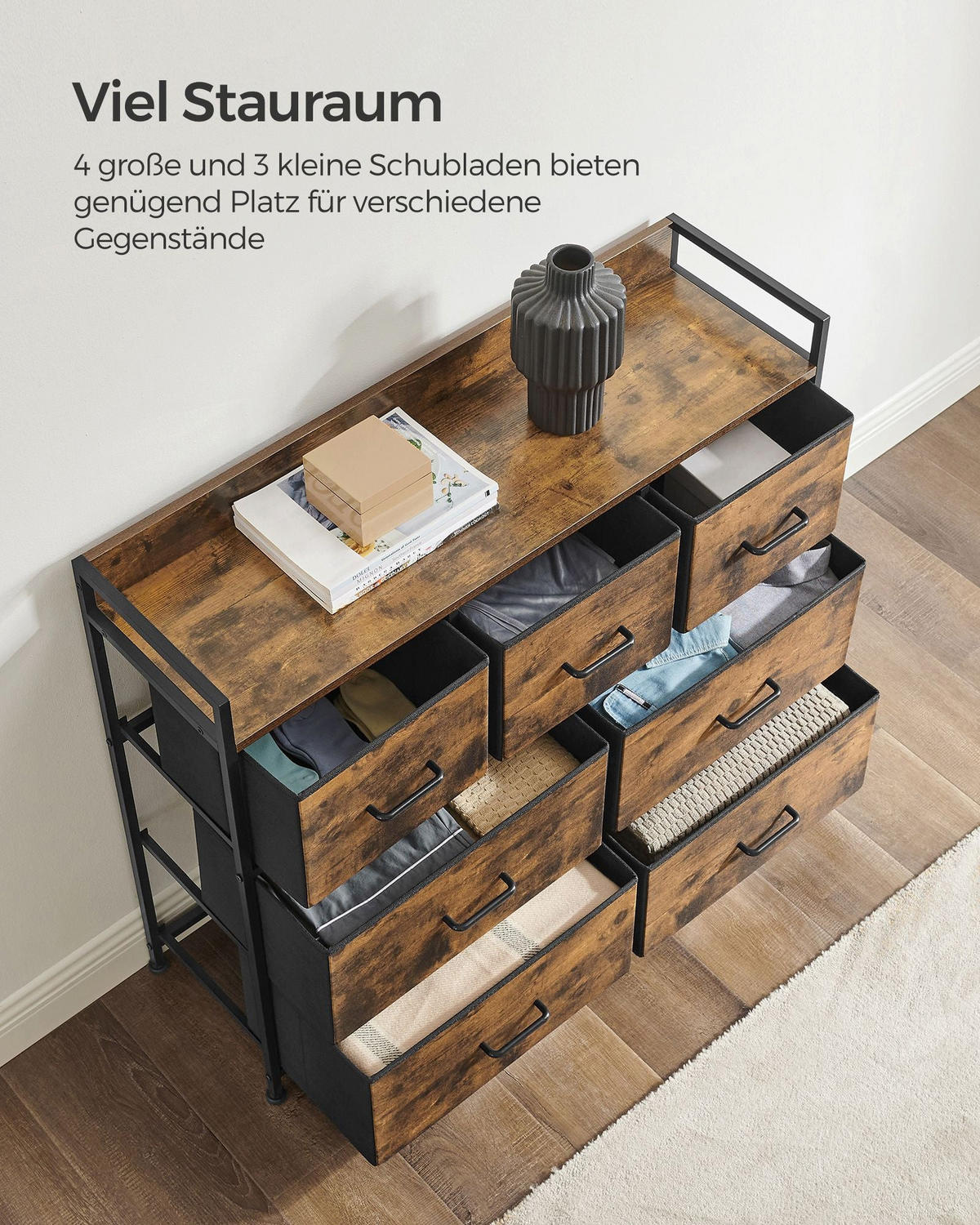 KOMMODE LUSAKA - Braun, Kunststoff (29/85/98cm) - Hansiro