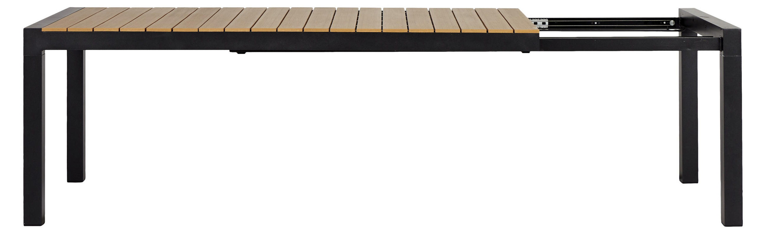 GARTENTISCH Schwarz - Schwarz, Holzwerkstoff (100/275/76cm) - ebuy24