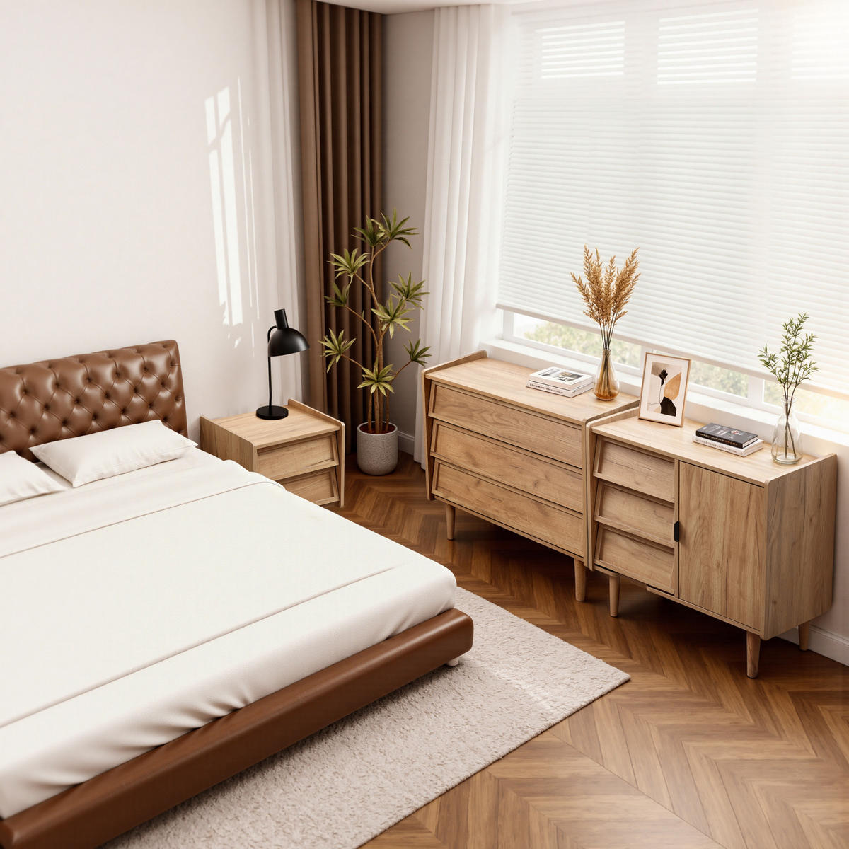 SIDEBOARD Holz mit 3 Schubladen - Braun, Holz/Holzwerkstoff (80/74/39cm) - Hometopia