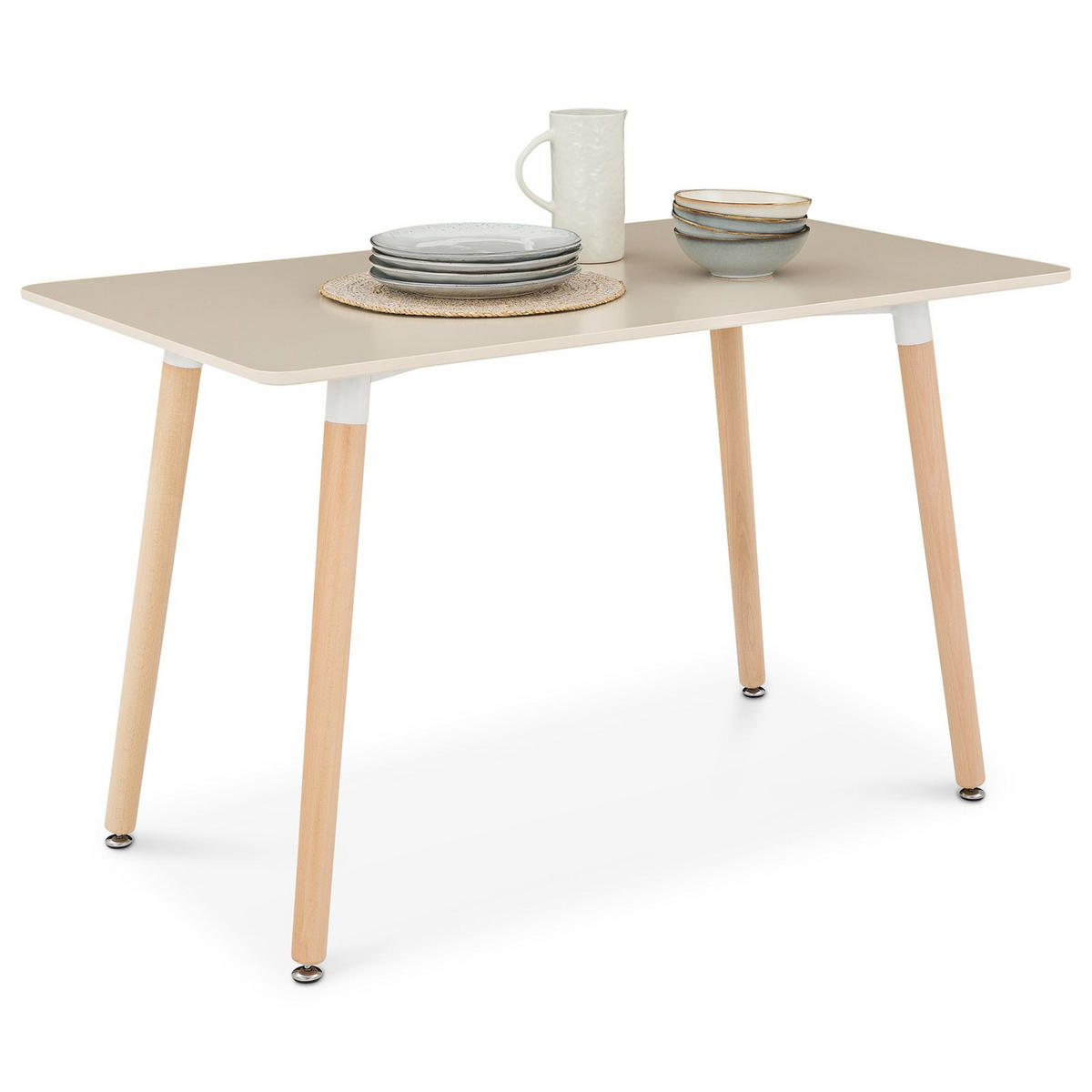 ESSTISCH SHANNON cremeweiß - Creme, Holz/Holzwerkstoff (70/120/75cm) - IDIMEX