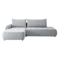 ECKSCHLAFSOFA Bueno I, Seite: Links - Hellgrau/Schwarz, Holz/Textil (300/185cm) - MIRJAN24