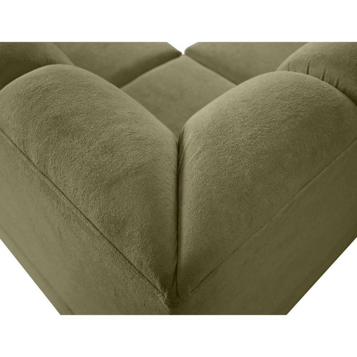 ECKSCHLAFSOFA Zoja links grün - Schwarz/Grün, Textil (261/193cm) - Beautysofa