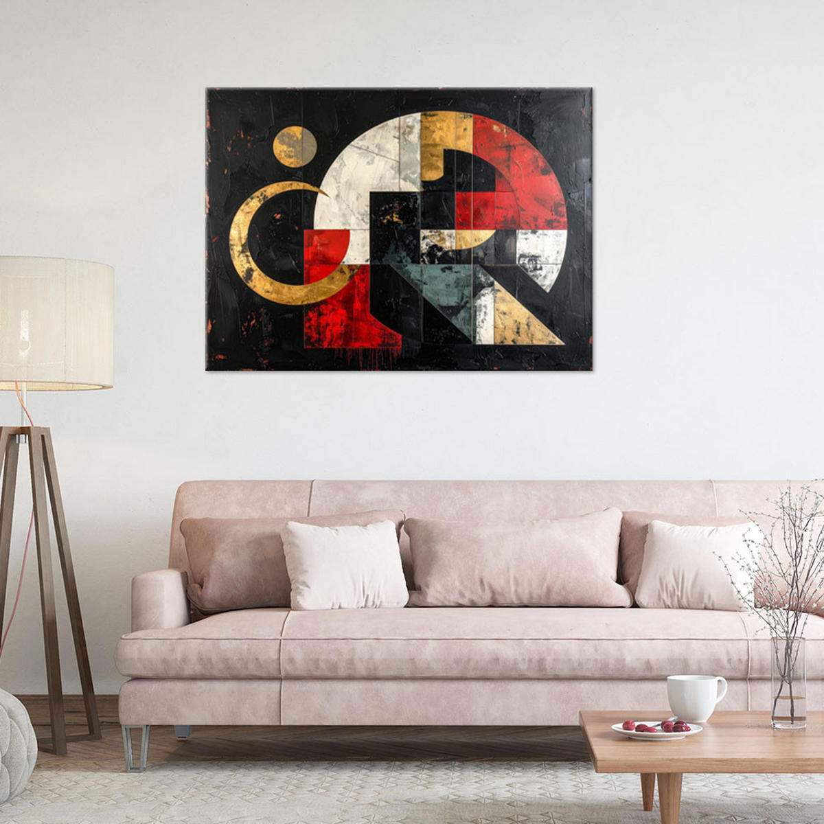 LEINWANDBILD Abstraktion 120x80cm - Schwarz, Textil (120/80cm) - Feeby