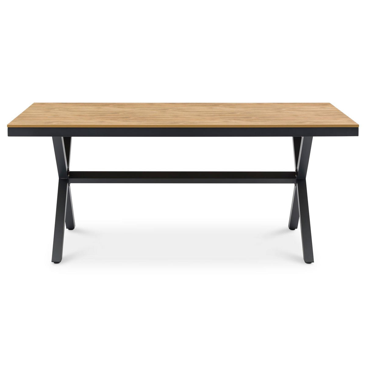 GARTENTISCH ISOLA - Naturfarben/Grau, Kunststoff/Metall (100/180/76cm) - IDIMEX