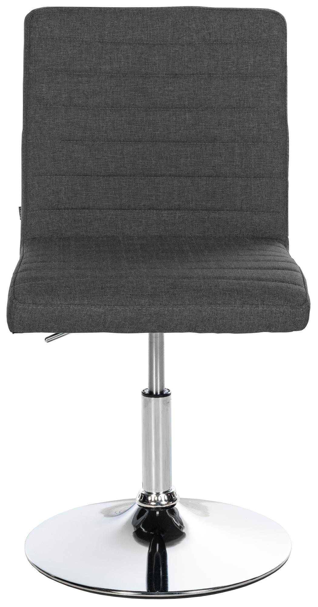 DREHSTUHL 2er Set Stoff dunkelgrau - Chromfarben/Dunkelgrau, Textil/Metall (44/81/60cm) - CLP