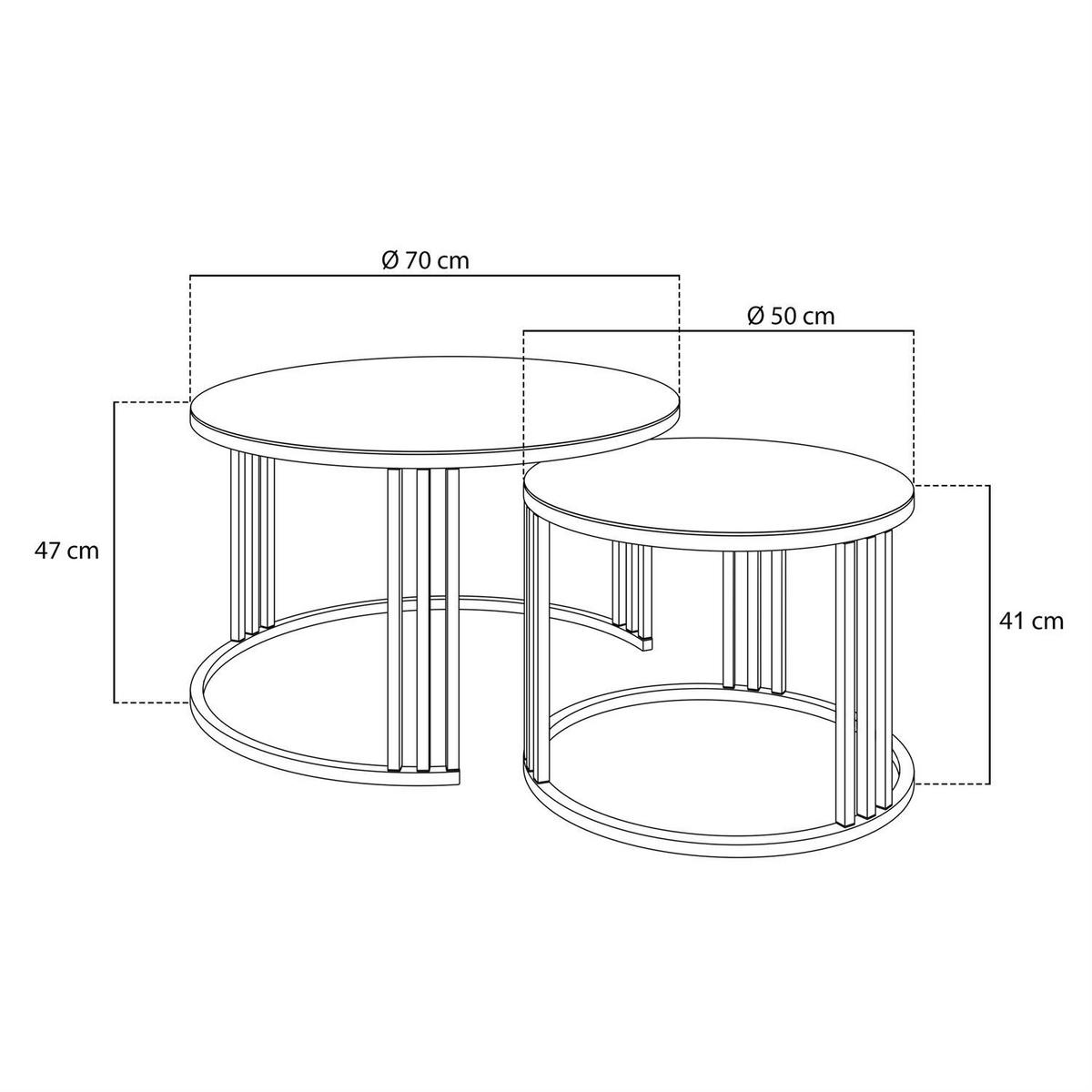 COUCHTISCH 2 in 1 LORI GLASS - Schwarz, Glas (70/70/47cm) - Lookway