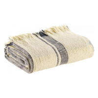 JACQUARD-PLAID Jane mehrfarbig marine 130 x 160 cm - Beige, Textil (130/160cm) - Vivaraise