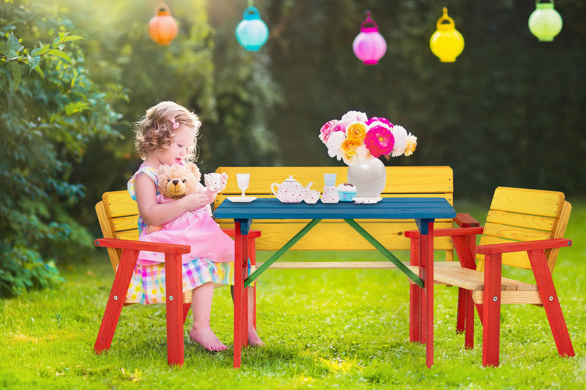KINDER-GARTENSET PECARI Handgefertigt, Bunt - Multicolor, Holz - KONSIMO®