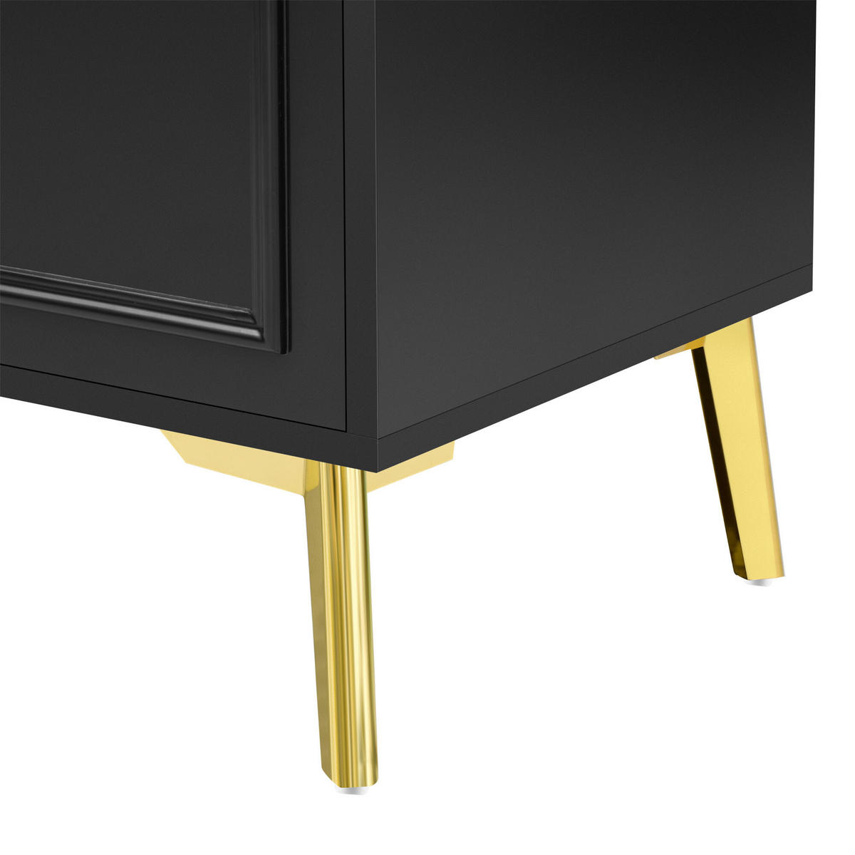 SIDEBOARD Schwarz 140/37,8/82 cm - Schwarz, Holzwerkstoff/Metall (37.8/82/140cm) - Urban Meuble