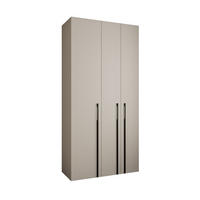 DREHTÜRENSCHRANK 245,5/120/50 3-türig - Kaschmir/Schwarz, Holz/Metall (120/245.5/50cm) - Abiks Möbel
