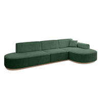 ECKSOFA Ottomane Rechts MARI-L2-v1 - 328x171x83 cm Grün Cord - Grün, Holzwerkstoff/Textil (171/328cm) - ALTDECOR
