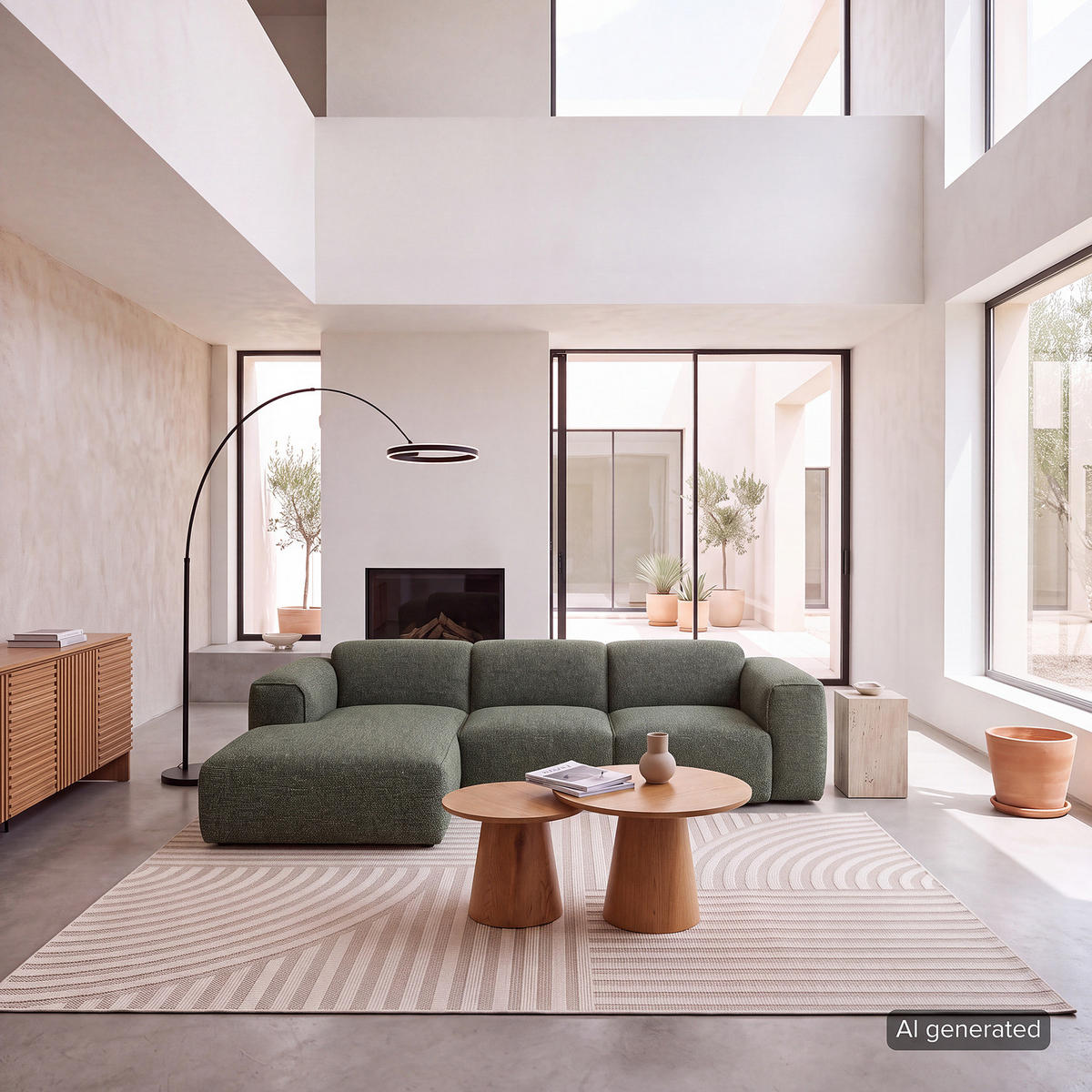 3-SITZER ECKSOFA mit Longchair - Schwarz/Grün, Kunststoff/Textil (251/173cm) - home24