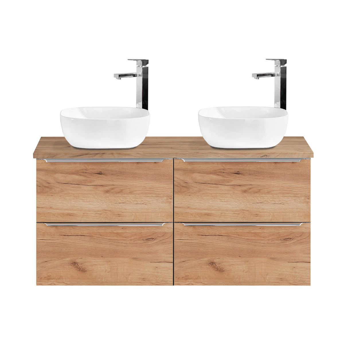 DOPPELWASCHTISCH 120.4cm April Holz - Braun, Holzwerkstoff (120.4/59/46cm) - Petits-meubles