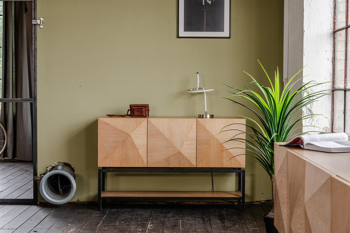 SIDEBOARD ANJO Braun Holz - Schwarz/Braun, Holz/Metall (150/85/40cm) - KAWOLA