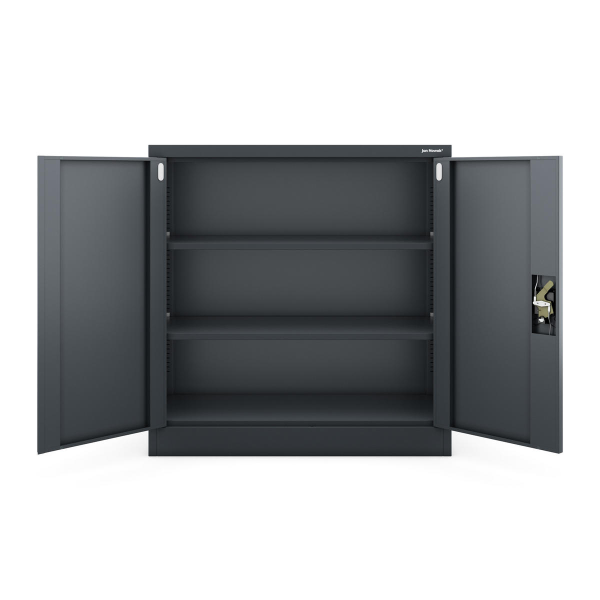 METALLSCHRANK Beata - Anthrazit, Metall (90/93/40cm) - Jan Nowak