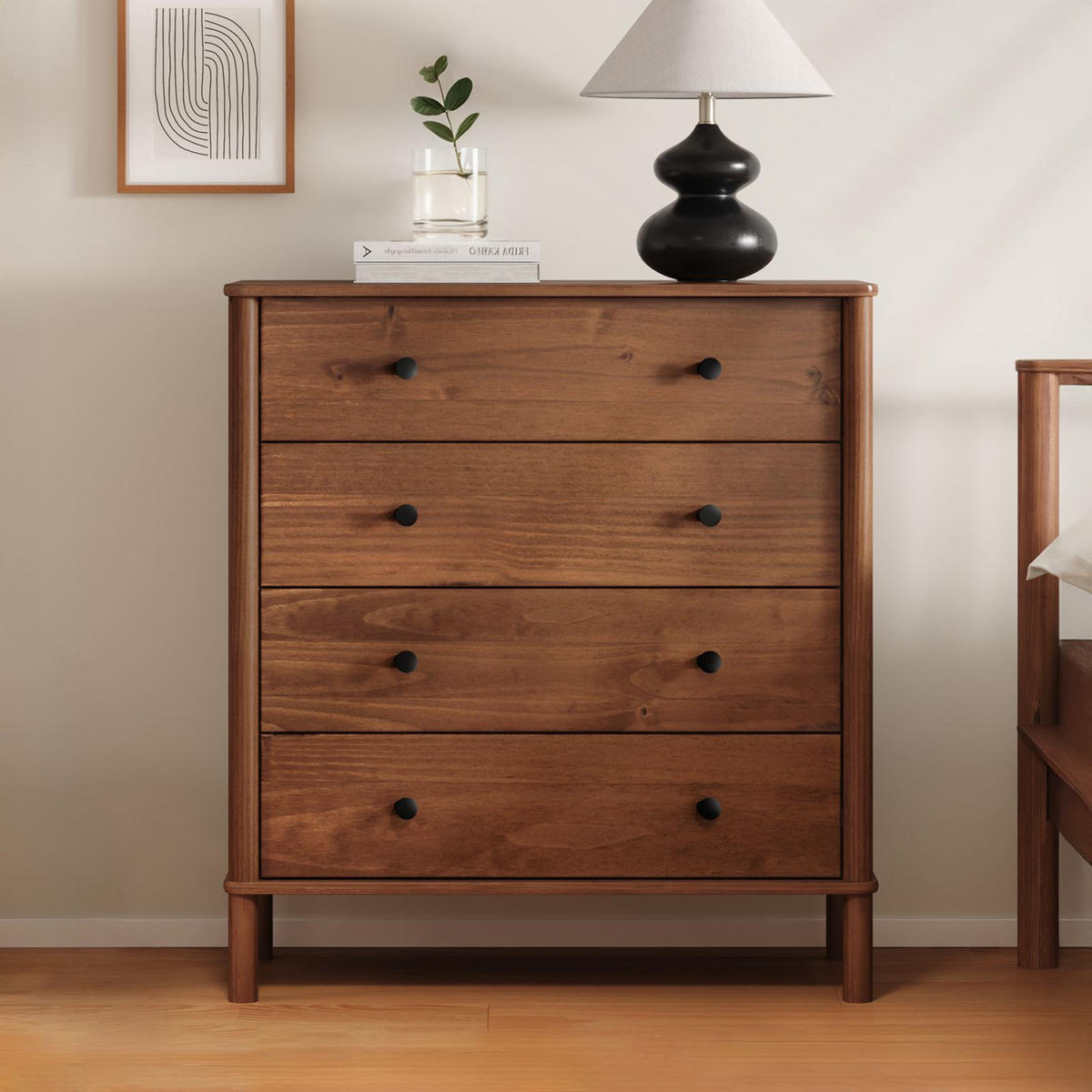 KOMMODE APOANA Kastanie - Kastanienfarben, Holz (90/99/40cm) - IDIMEX