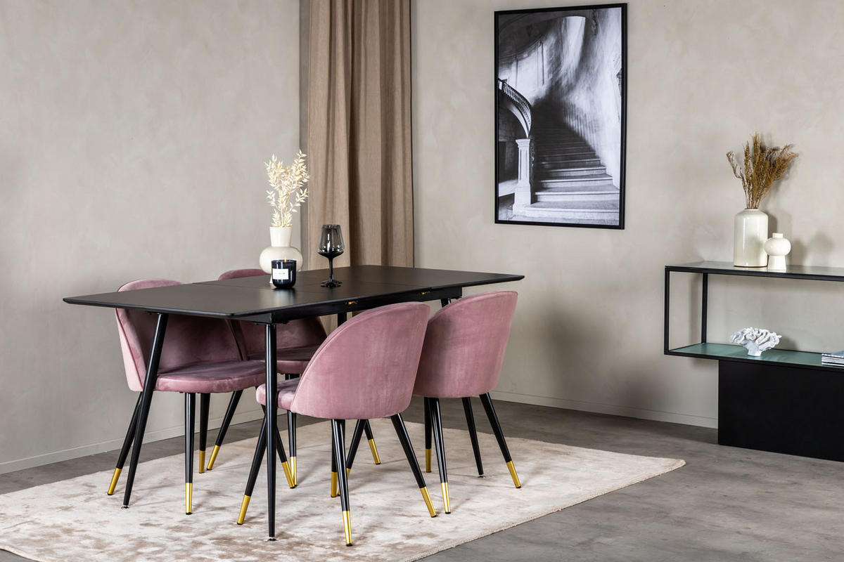 TISCHGRUPPE Pink - Pink, Holzwerkstoff (90/76/120cm) - ebuy24