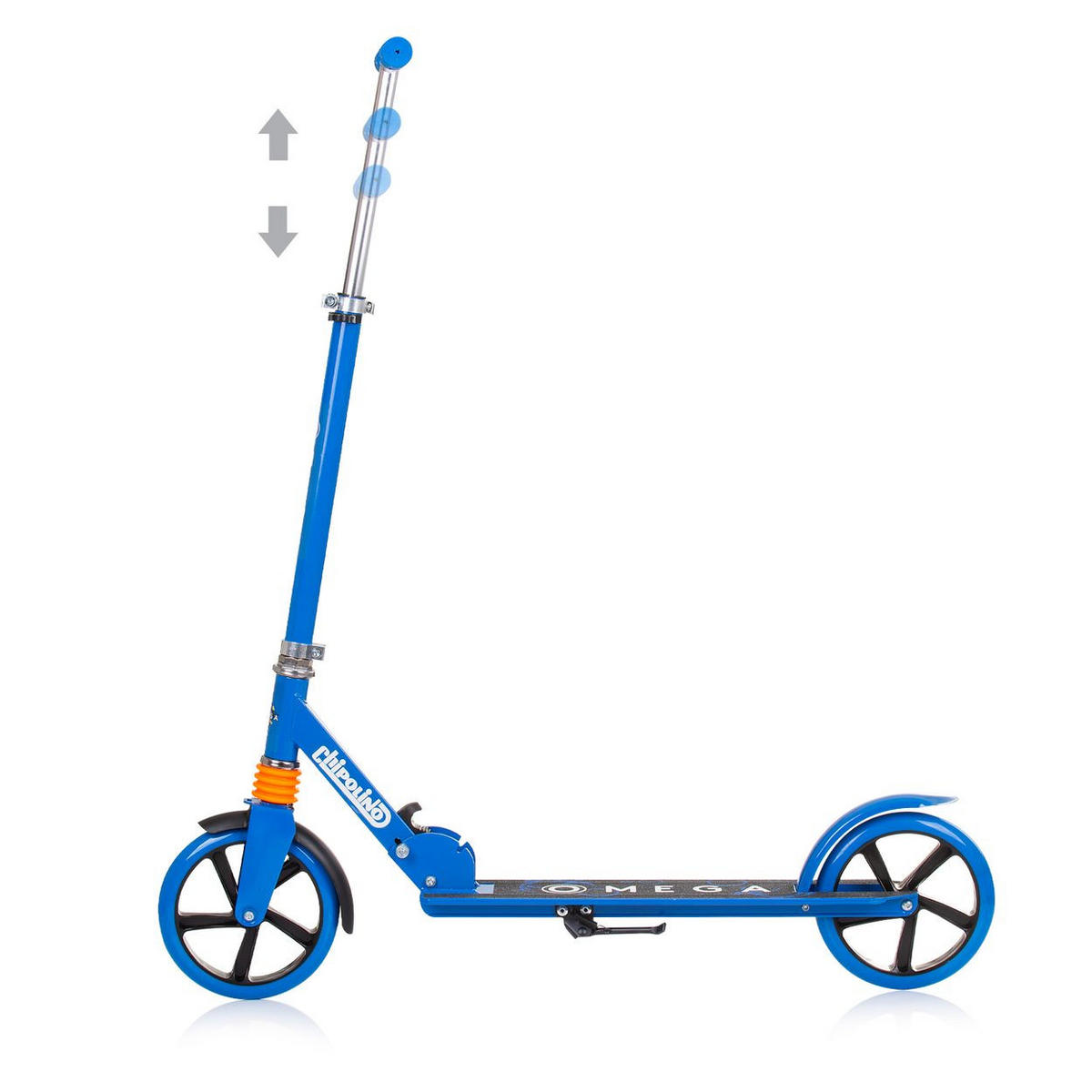 KINDERROLLER Omega blau ABEC-7 Lager verstellbar faltbar Bremse - Blau, Metall (80/34/90cm) - Chipolino