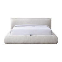 BETT mit Bettkasten - 2 Personen - stoff - beige Mirsio - Beige, Textil (180/200cm) - Vente-Unique