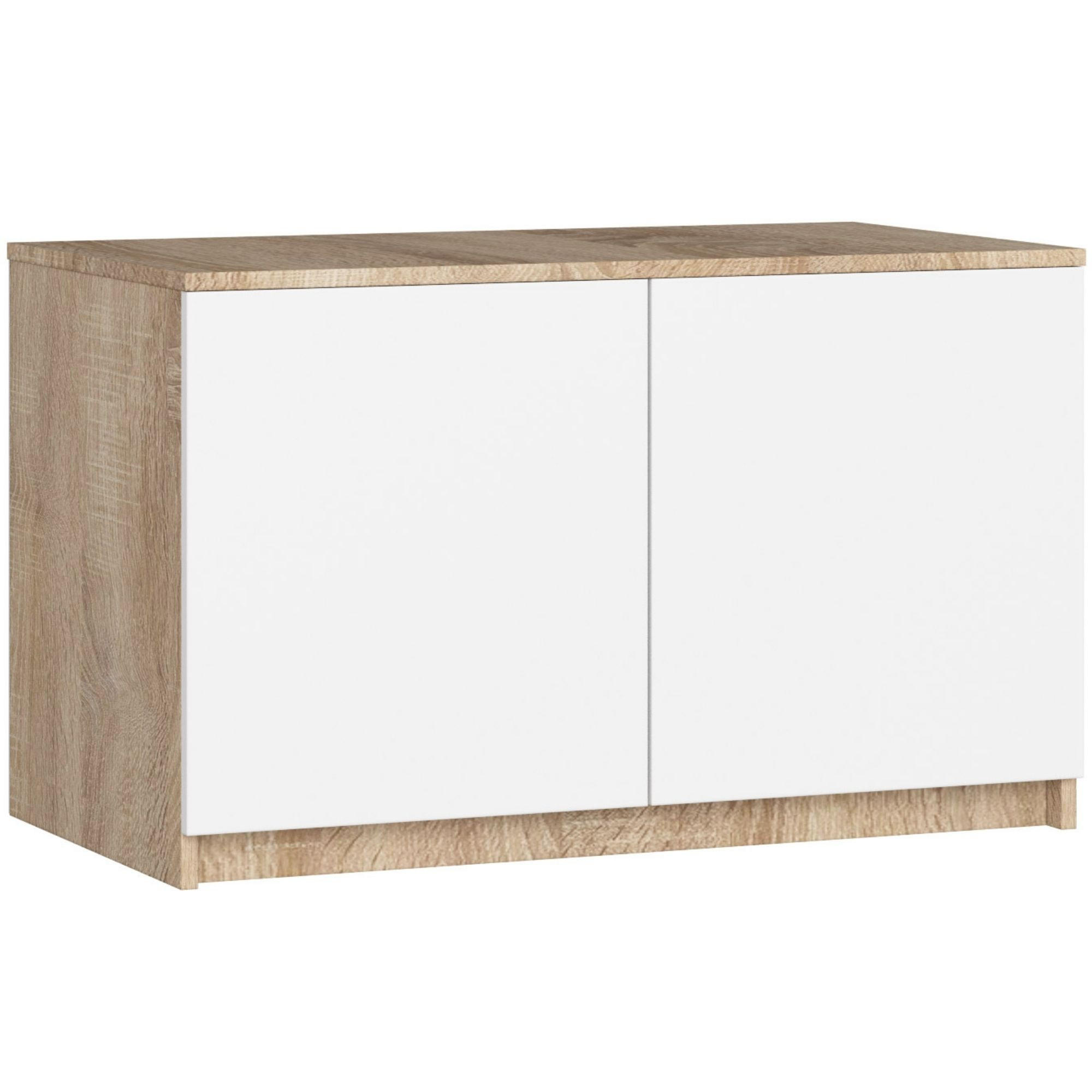 Akord Kleiderschrank Sonoma Eiche, Weiß 90x55x51 cm