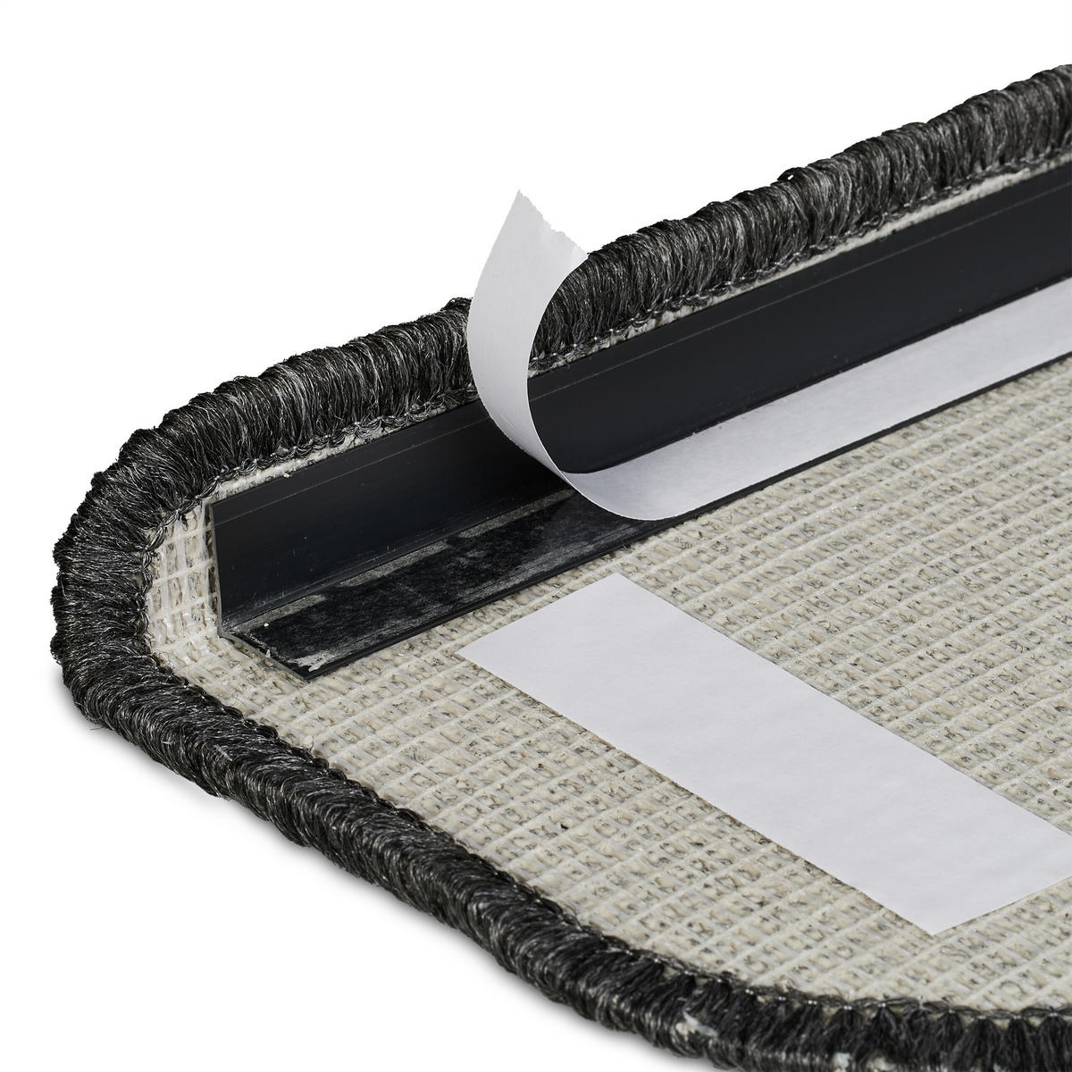 15XSTUFENMATTEN - Anthrazit, Kunststoff (24/65/4cm) - Relaxdays