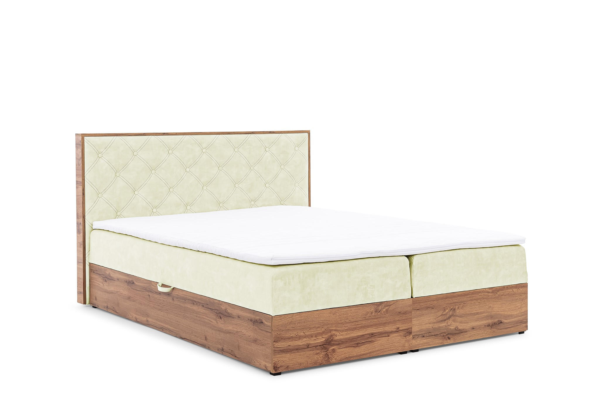 BOXBETT Maximo In überlänge - Creme, Holzwerkstoff/Textil (200/220cm) - Fun Möbel