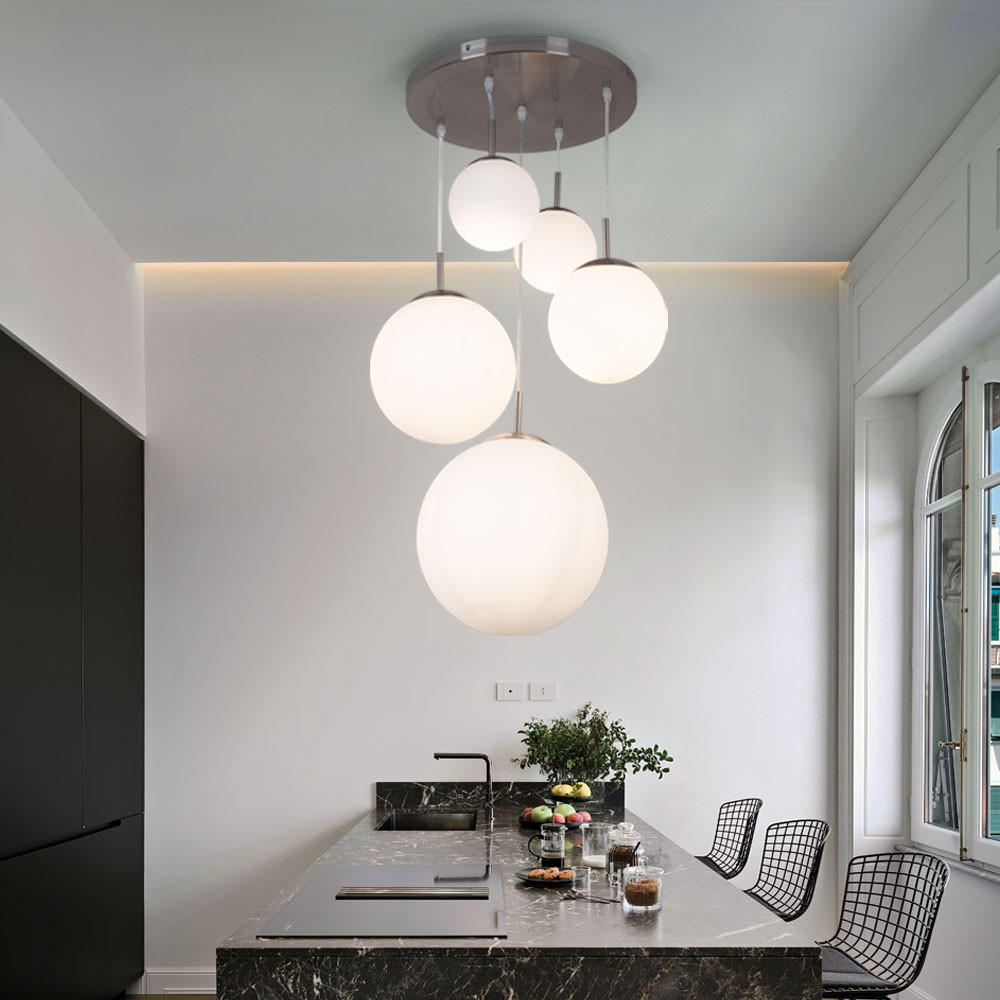 LED HÄNGELEUCHTE BALLO Metall Weiß - Weiß, Metall (50/50/90cm) - Globo Lighting