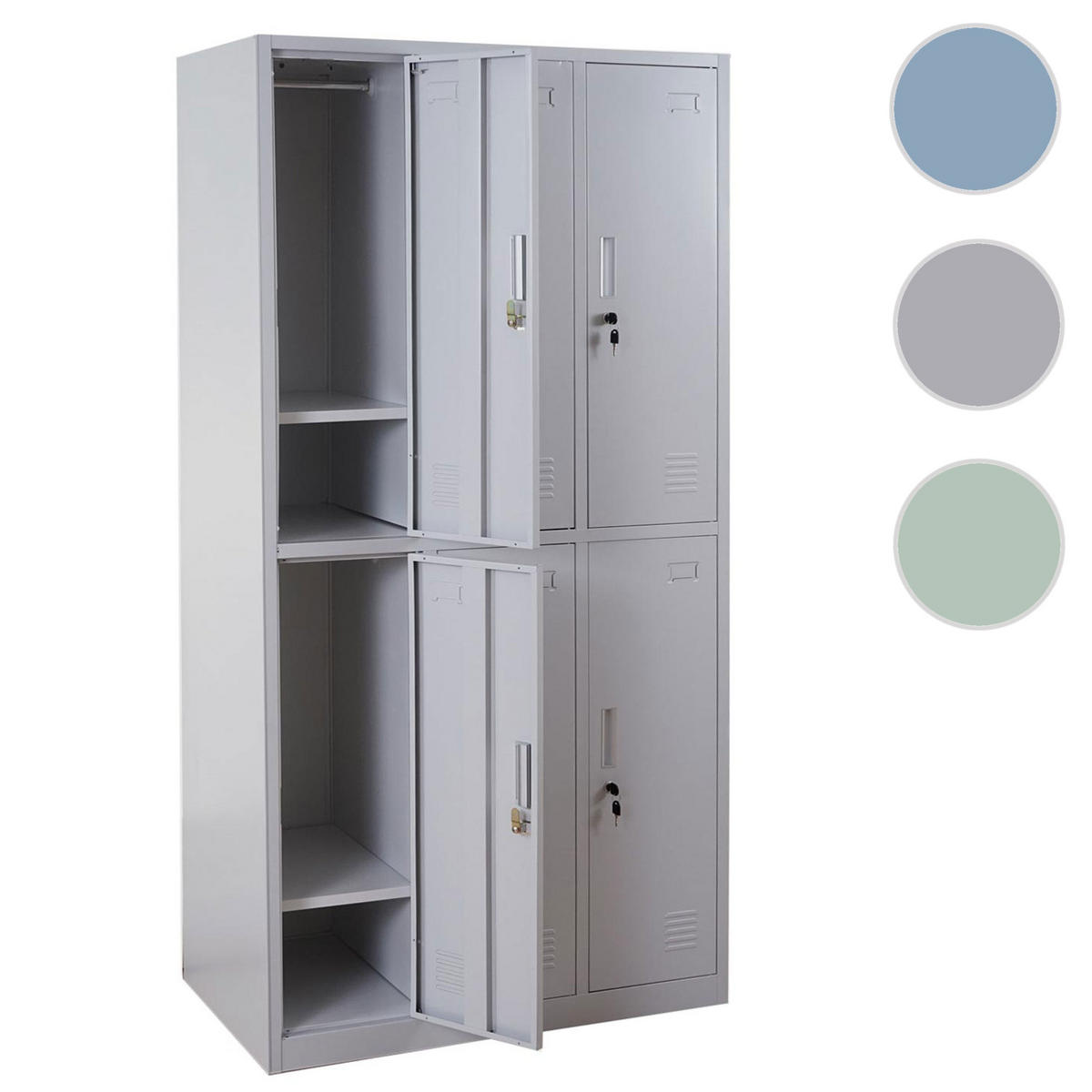 SPIND Saturn HxBxT 180x90x50cm Metall 6 Fächer Grün - Grün, Metall (90/180/50cm) - PROREGAL