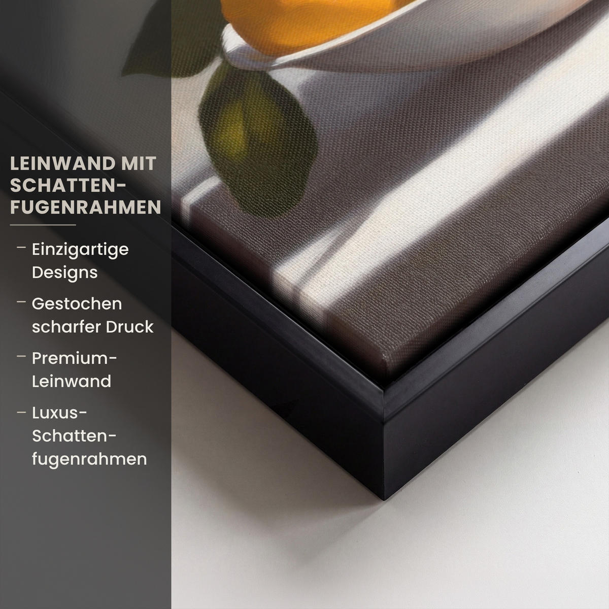 LEINWAND Bilder mit Rahmen - Zitronen - Stilleben - Gelb - 20x30 - Gelb, Textil (20/30cm) - MuchoWow