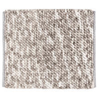 BADEMATTE Urdu 55/65 cm - Beige, Naturmaterialen (55/65cm)