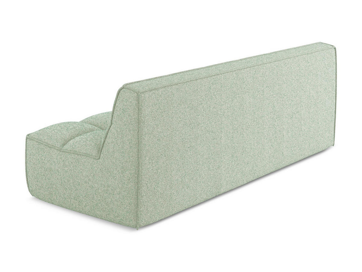 3-SITZER SOFA Strukturstoff Stoff Grün - Schwarz/Hellgrün, Kunststoff/Textil (210/75/93cm) - Makamii