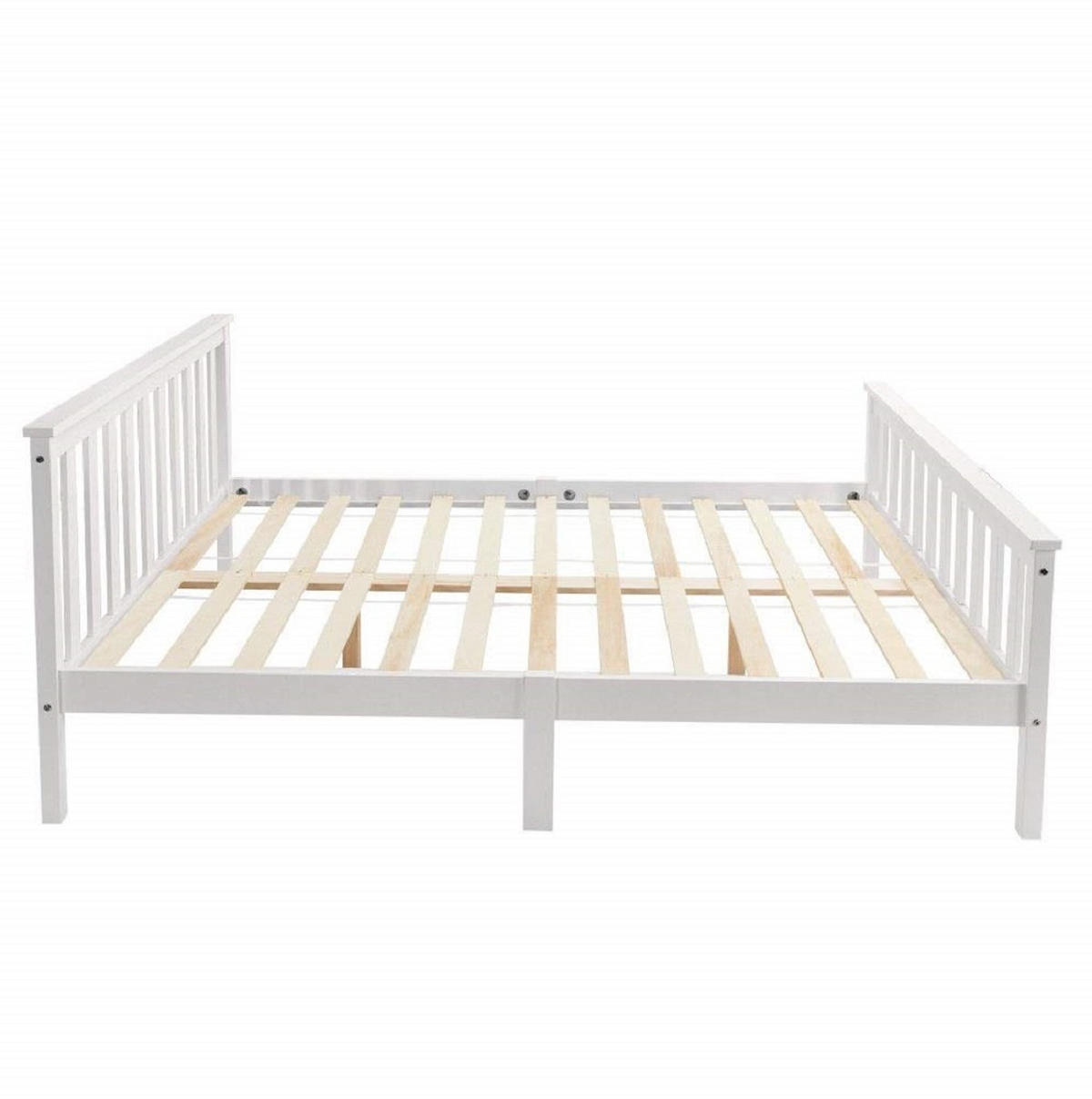 POLSTERBETT 140/200 cm mit Lattenrost,stabile Kiefer-MDF-Konstruktion, Weiß - Weiß, Holzwerkstoff (140/200cm) - Redom