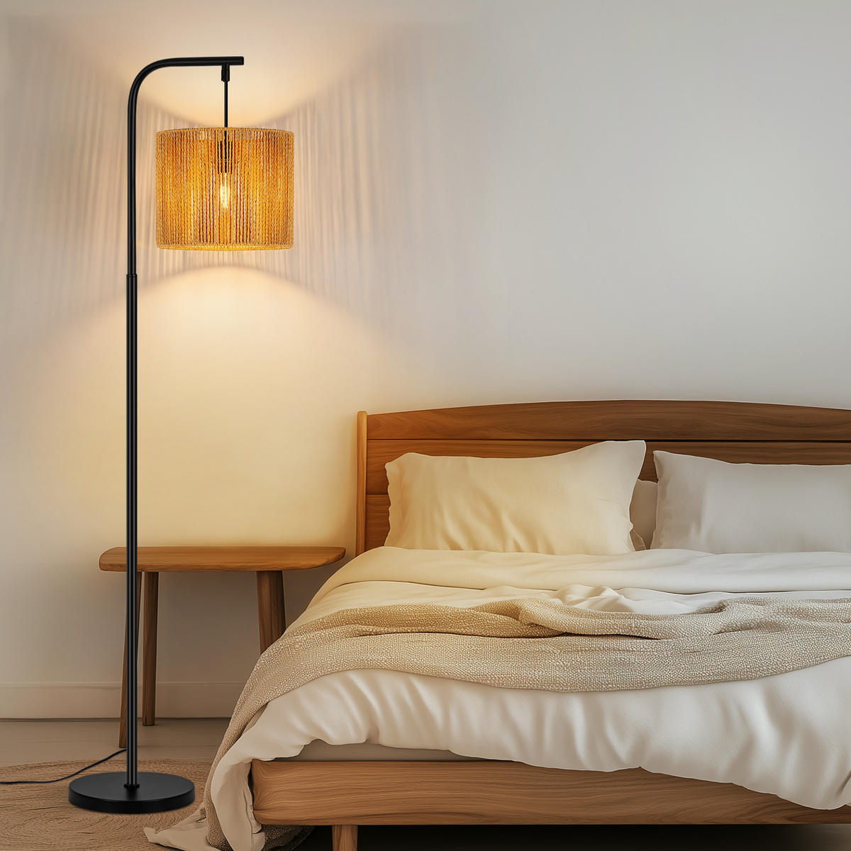 STEHLAMPE Aether 24/25/164 cm - Schwarz, Metall (24/25/164cm) - ZMH